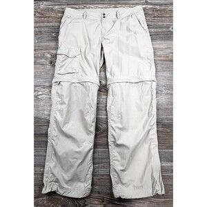 Columbia Pants Womens 12P  Khaki Omni-Shade Convertible Zip Off Cargo Hiking